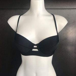 Hula Honey black push up underwire bikini top